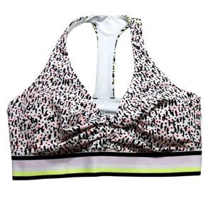 DKNY Sport Confetti Print Twist Front Bra -P